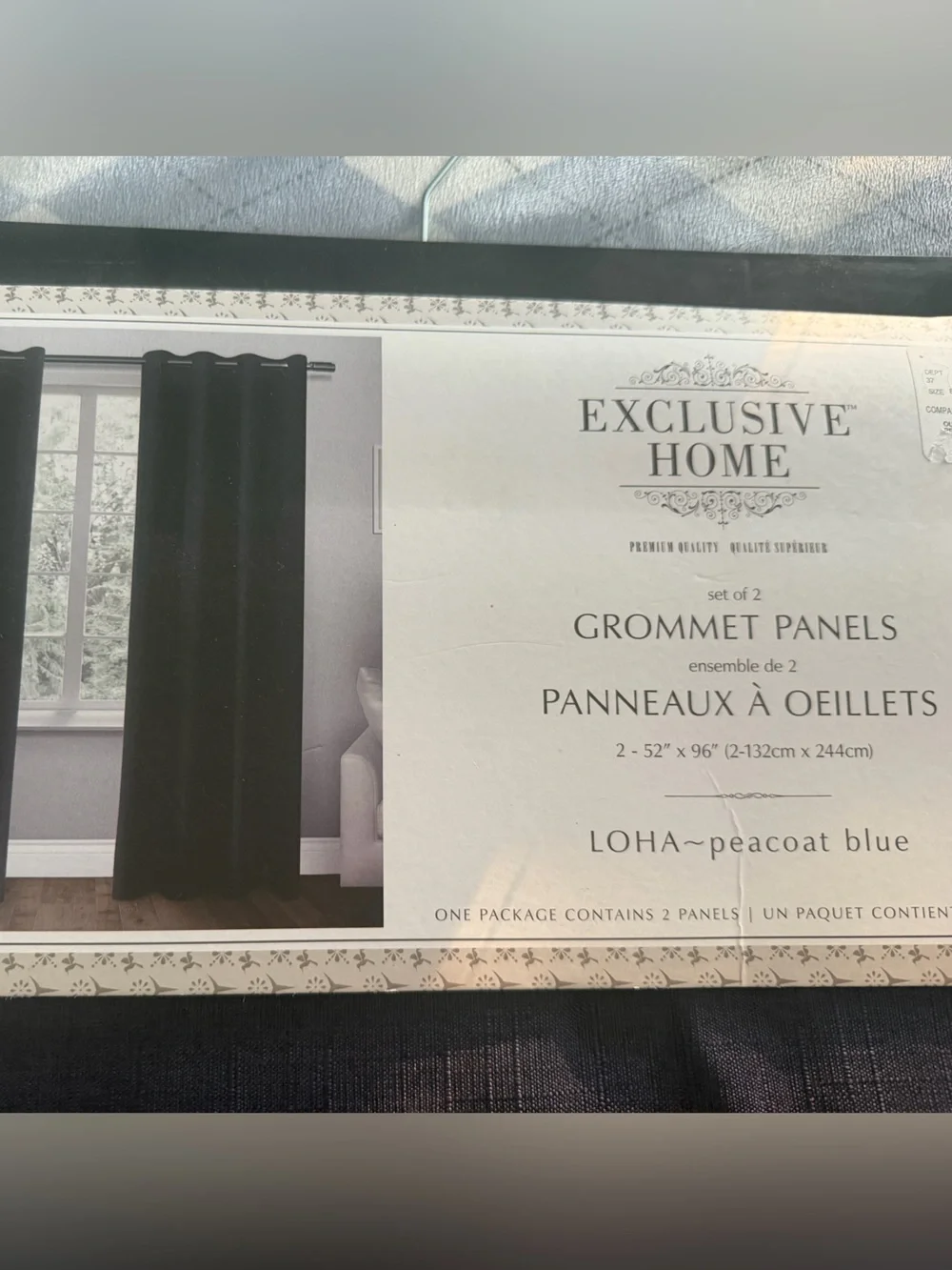 Peacoat Blue Grommet Curtain Panels